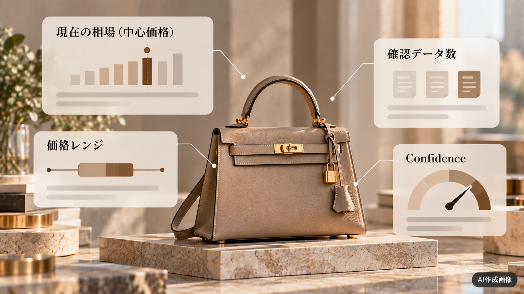 エルメスの中古市場データを中心価格・価格レンジ・確認データ数から見るイメージ